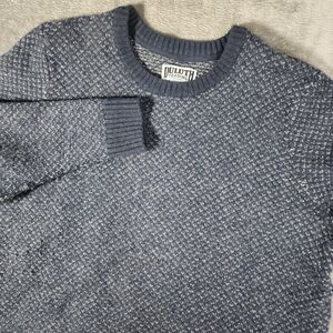 Duluth Trading Co. XL Blue Birdseye Lambswool Crewneck Pullover Knit Sweater